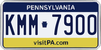 PA license plate KMM7900