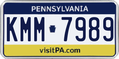 PA license plate KMM7989