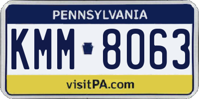 PA license plate KMM8063