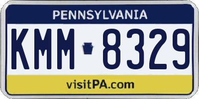 PA license plate KMM8329