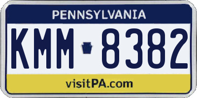PA license plate KMM8382