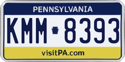 PA license plate KMM8393