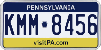 PA license plate KMM8456