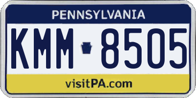 PA license plate KMM8505