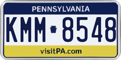 PA license plate KMM8548
