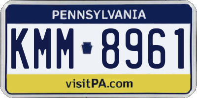 PA license plate KMM8961