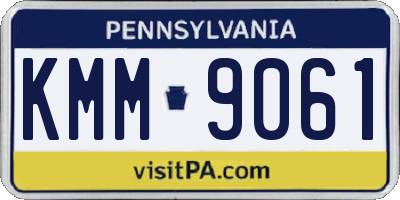 PA license plate KMM9061