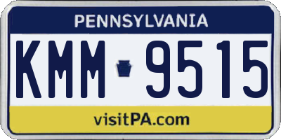 PA license plate KMM9515