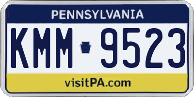 PA license plate KMM9523