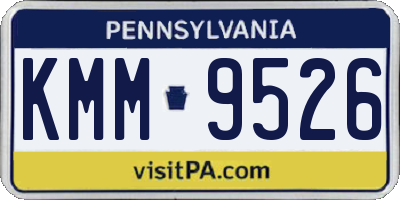 PA license plate KMM9526