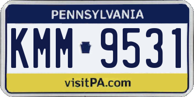 PA license plate KMM9531