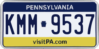 PA license plate KMM9537