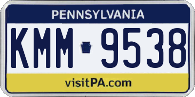 PA license plate KMM9538