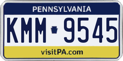 PA license plate KMM9545