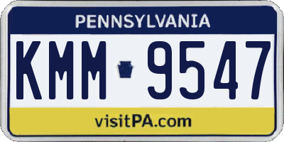 PA license plate KMM9547