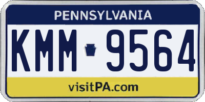PA license plate KMM9564