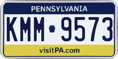PA license plate KMM9573