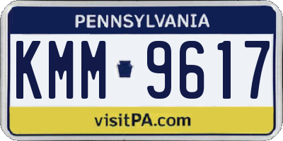 PA license plate KMM9617