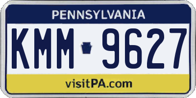 PA license plate KMM9627