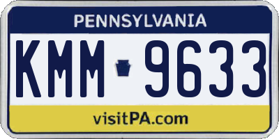 PA license plate KMM9633