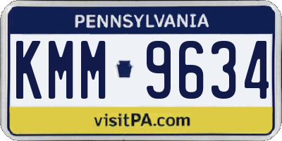 PA license plate KMM9634