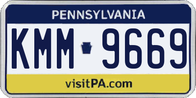 PA license plate KMM9669