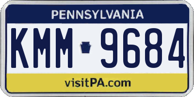 PA license plate KMM9684