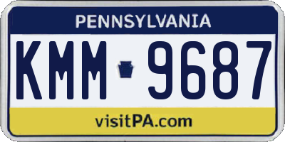 PA license plate KMM9687