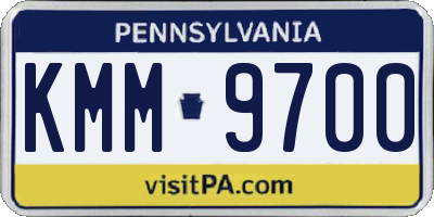 PA license plate KMM9700