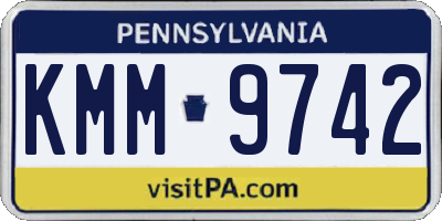 PA license plate KMM9742