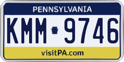 PA license plate KMM9746