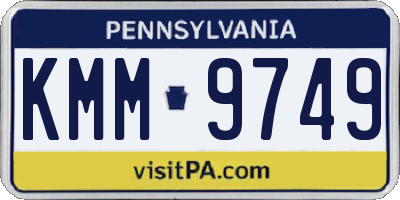 PA license plate KMM9749