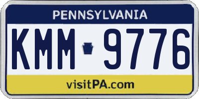 PA license plate KMM9776