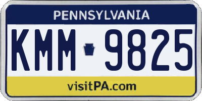 PA license plate KMM9825