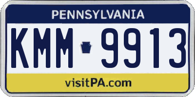 PA license plate KMM9913