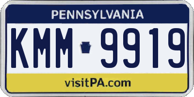 PA license plate KMM9919