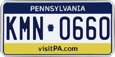 PA license plate KMN0660