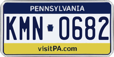 PA license plate KMN0682