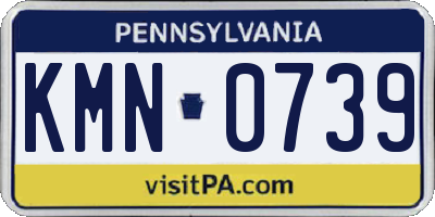 PA license plate KMN0739