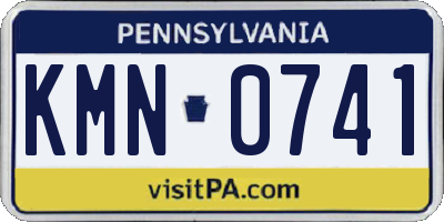 PA license plate KMN0741