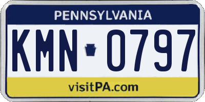 PA license plate KMN0797