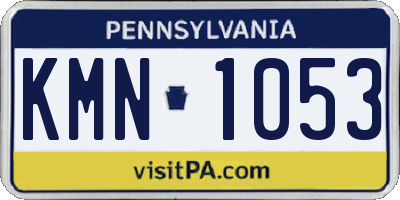 PA license plate KMN1053