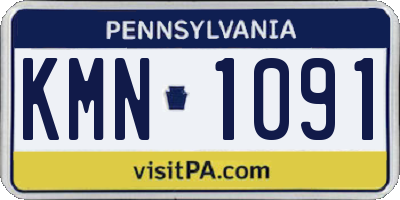 PA license plate KMN1091