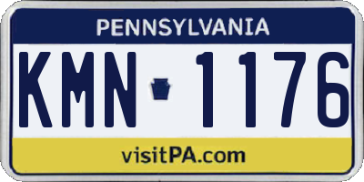 PA license plate KMN1176
