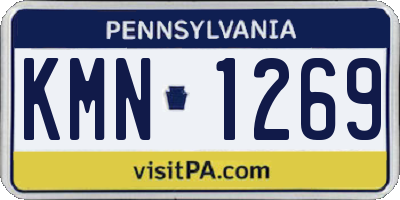 PA license plate KMN1269