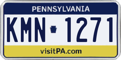 PA license plate KMN1271