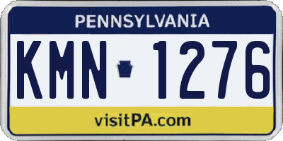 PA license plate KMN1276