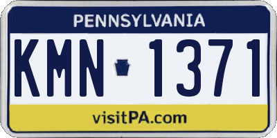 PA license plate KMN1371