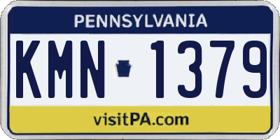 PA license plate KMN1379