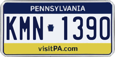 PA license plate KMN1390